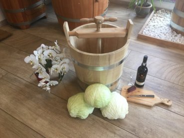 Krautfass Pökelfass Surfass 50 l Holzfass zum Einsuren, Einlegen und Pökeln von Sauerkraut und Fleisch